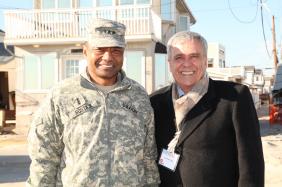 President Braga with Chief of Engineers Thomas P. Bostick on US visit to Hurricane Sandy storm damaged areas