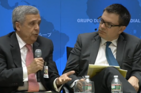 World Water Council President Benedito Braga (left) and US Industry and Energy Editor of the Financial Times Ed Crooks at the panel “Rising to the Renewable Energy Challenge – Tapping the Potential and Doing it Right” - World Bank-IMF Annual Meeting, 10 October 2014